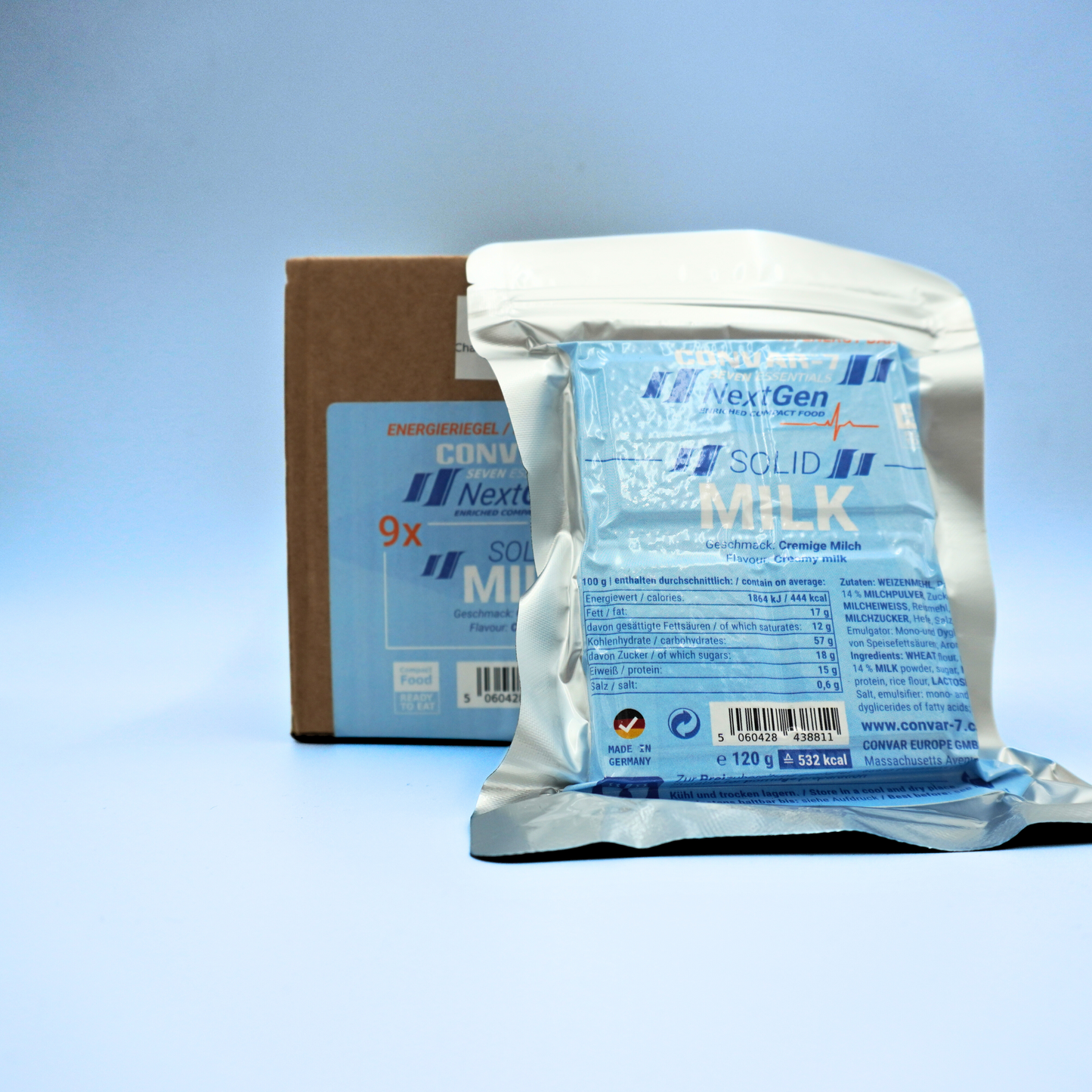 Energi Bar - Mælk solid (120g/532 kcal) MHT 11/2035 (1 pakke m/2 stk)