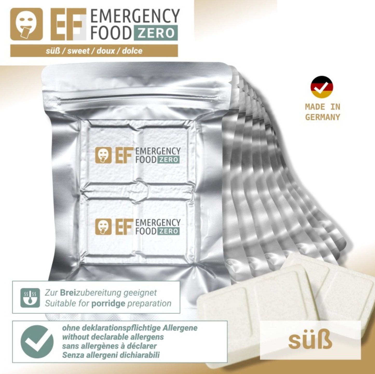 Energi Bar - Sød (120g/465 kcal) MHT 12/2044 (1 pakke m/2 stk)