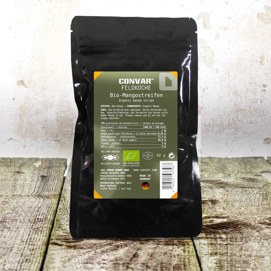 Økologiske Mangostrimler (60g/205 kcal) MHT 02/2034